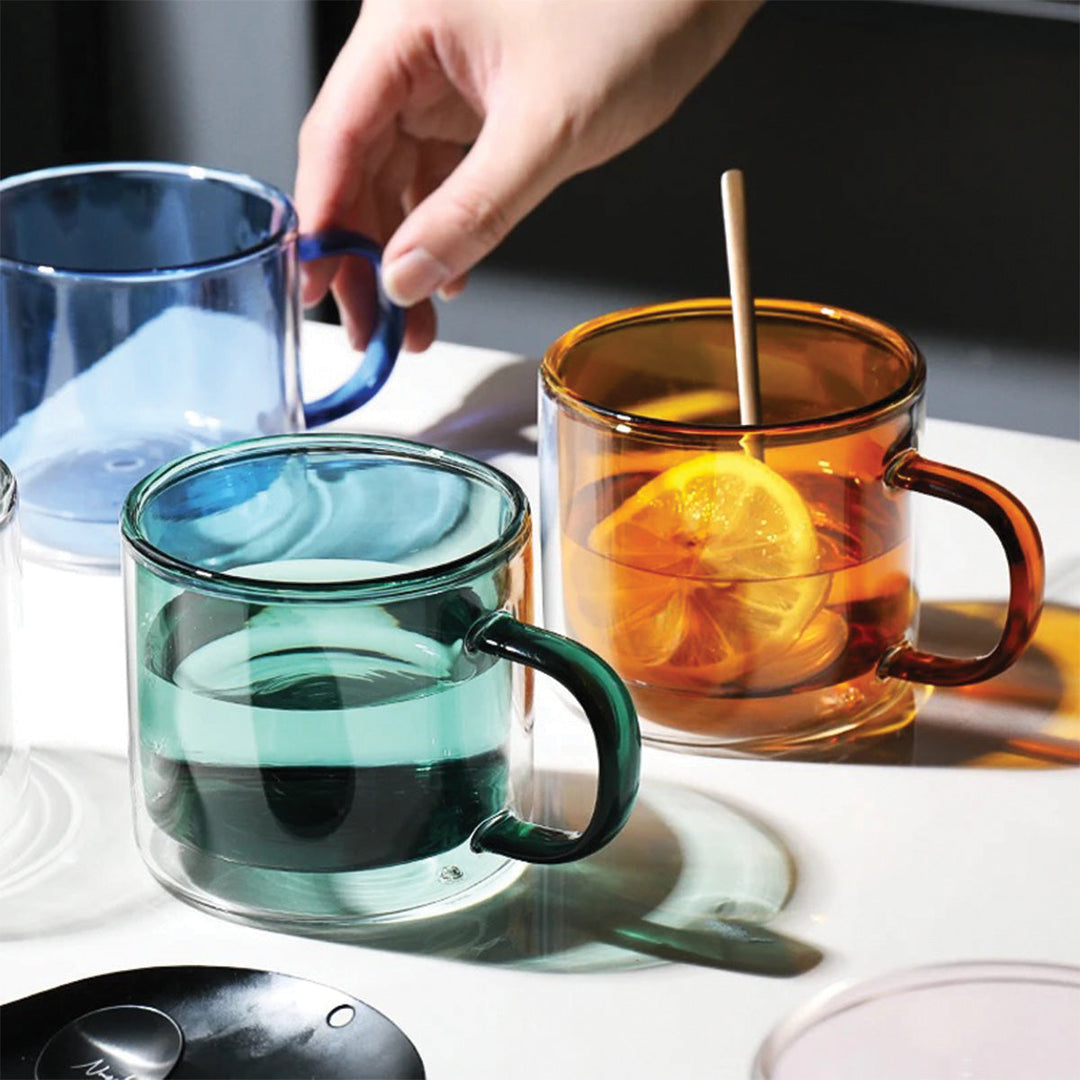 Dobbeltvægget Tåget Glas Kaffe Krus 12 oz