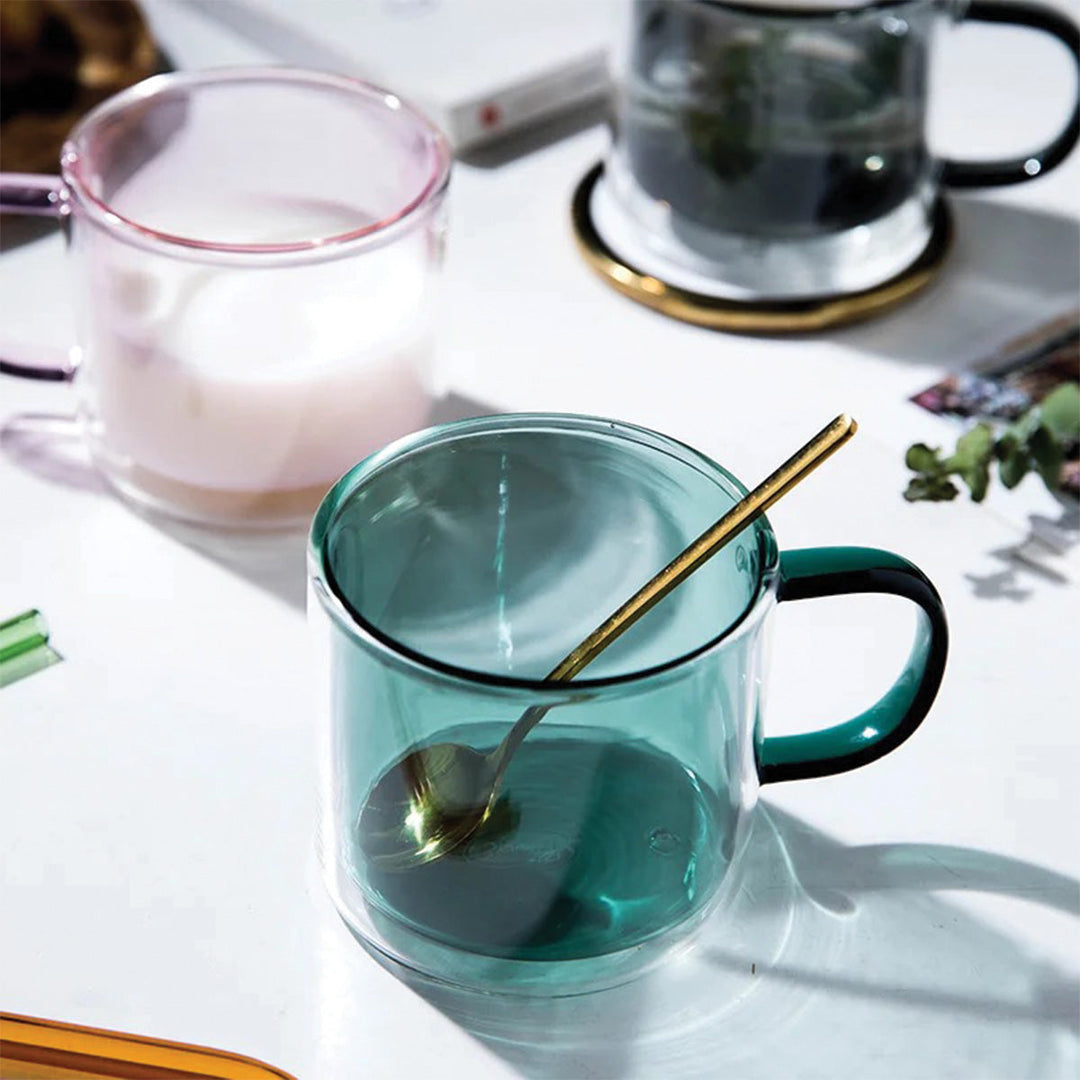 Dobbeltvægget Tåget Glas Kaffe Krus 12 oz