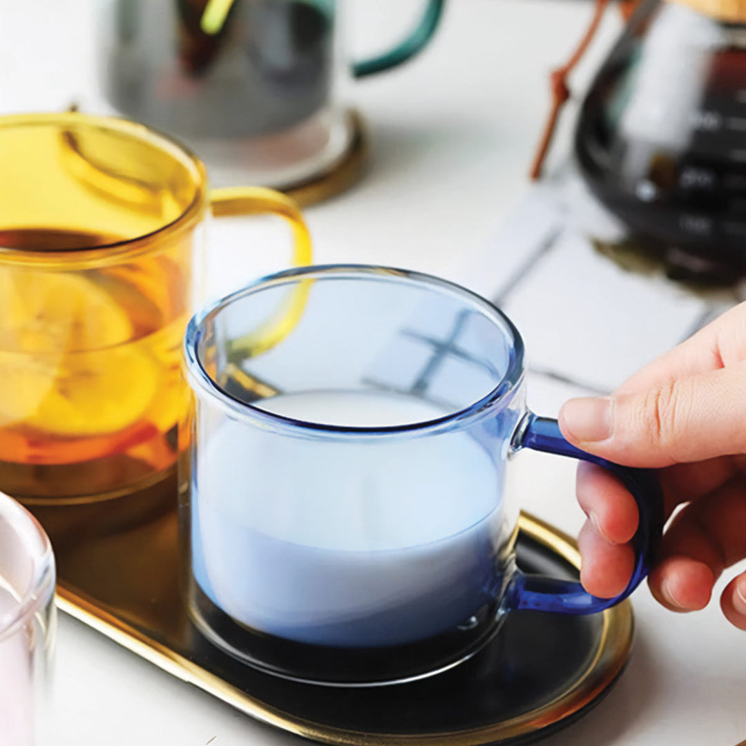 Dobbeltvægget Tåget Glas Kaffe Krus 12 oz