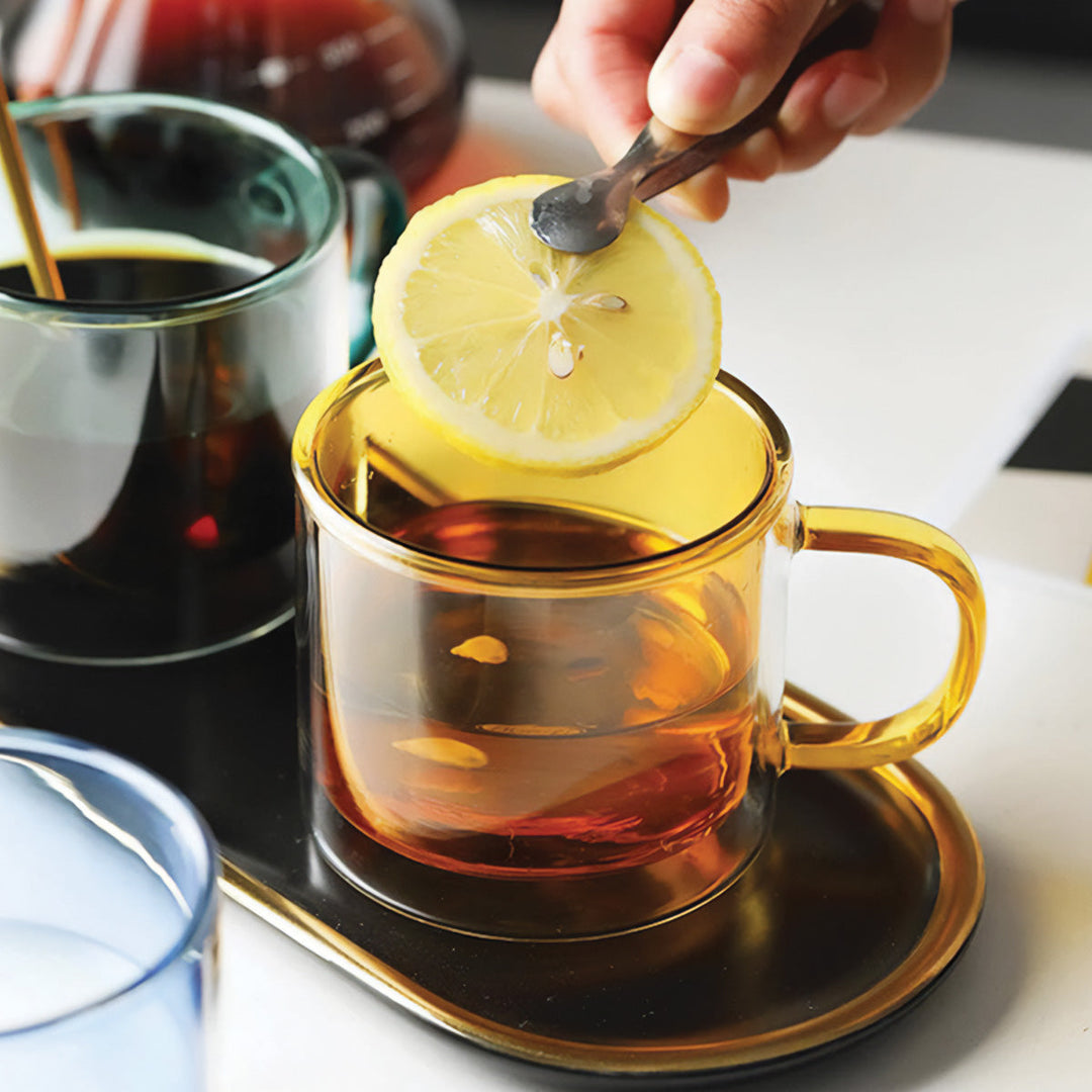 Dobbeltvægget Tåget Glas Kaffe Krus 12 oz