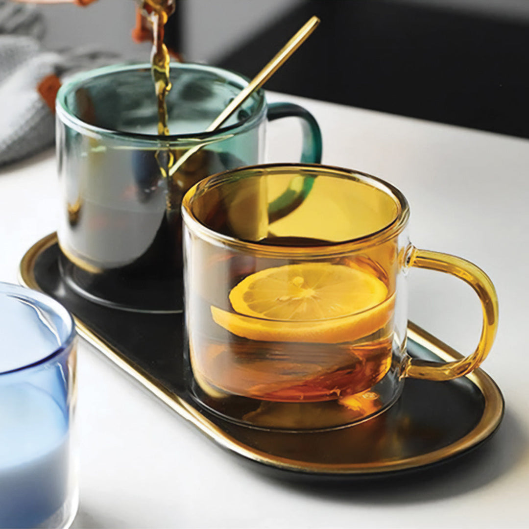 Dobbeltvægget Tåget Glas Kaffe Krus 12 oz
