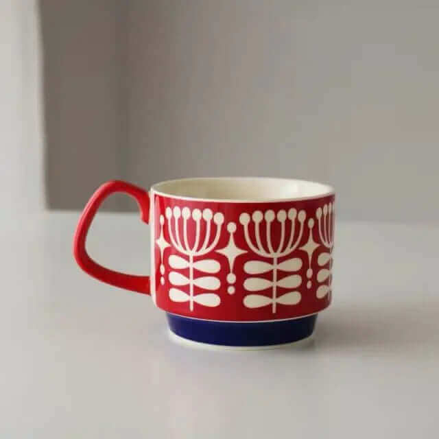 Retro Keramiske Kaffe Kopper i Mid-Century Modern Design – 8 Unikke Mønstre