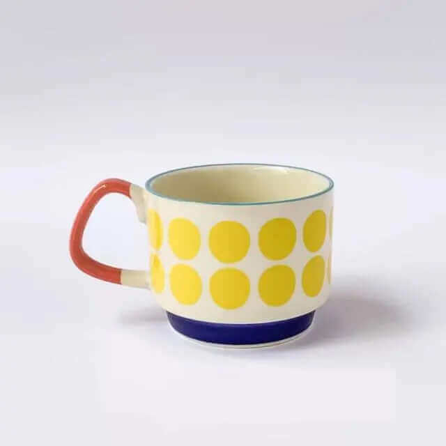 Retro Keramiske Kaffe Kopper med Mid-Century Modern Design – 8 Unikke Mønstre