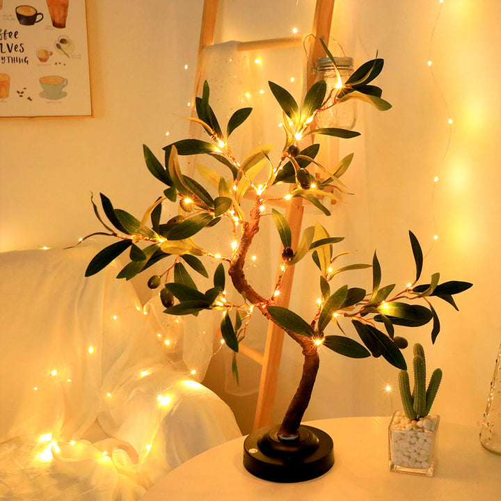 Træ-inspireret Justerbar LED Bordlampe med Berøringskontakt
