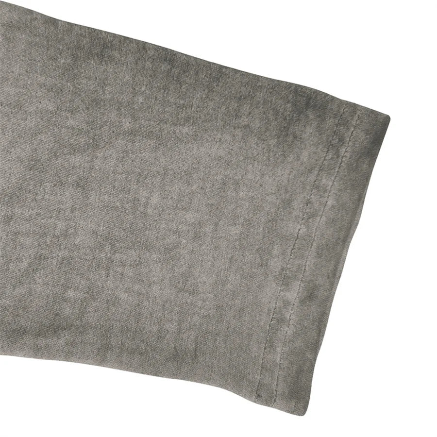 Henley sweatshirt til herrer med knaplukning