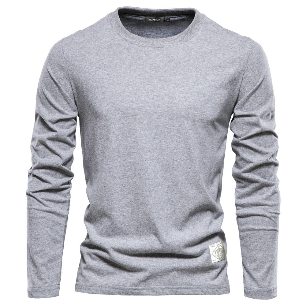 Langærmet sweatshirt til herrer med rund hals