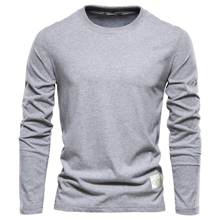 Langærmet sweatshirt til herrer med rund hals