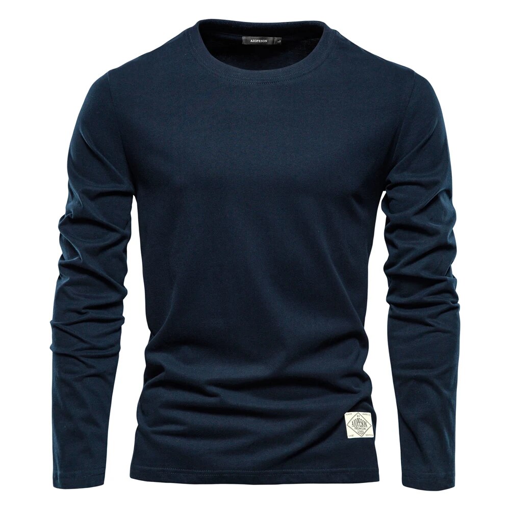 Langærmet sweatshirt til herrer med rund hals