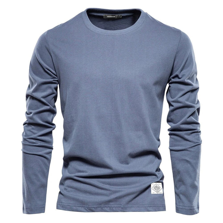 Langærmet sweatshirt til herrer med rund hals