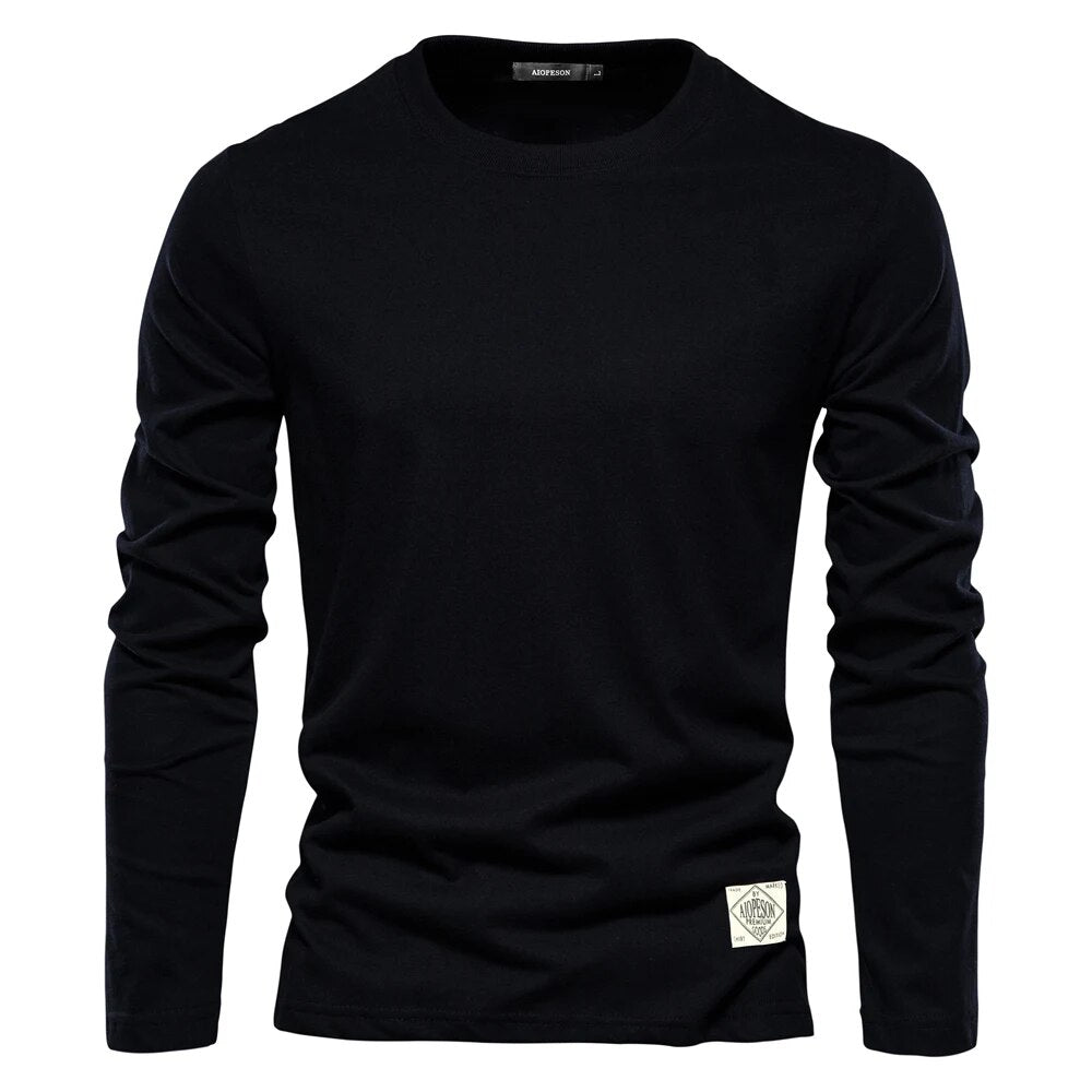 Langærmet sweatshirt til herrer med rund hals