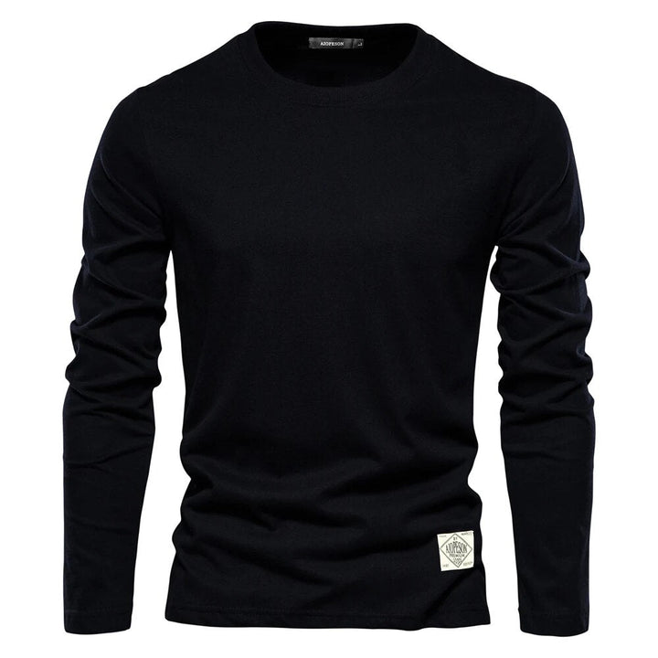 Langærmet sweatshirt til herrer med rund hals