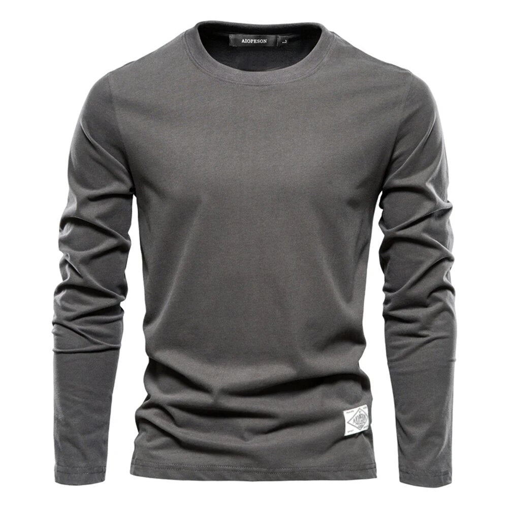 Langærmet sweatshirt til herrer med rund hals