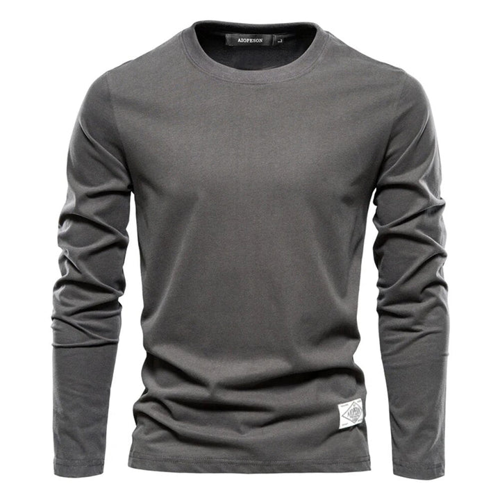 Langærmet sweatshirt til herrer med rund hals