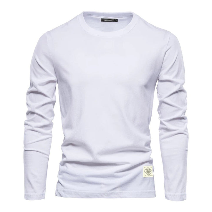Langærmet sweatshirt til herrer med rund hals