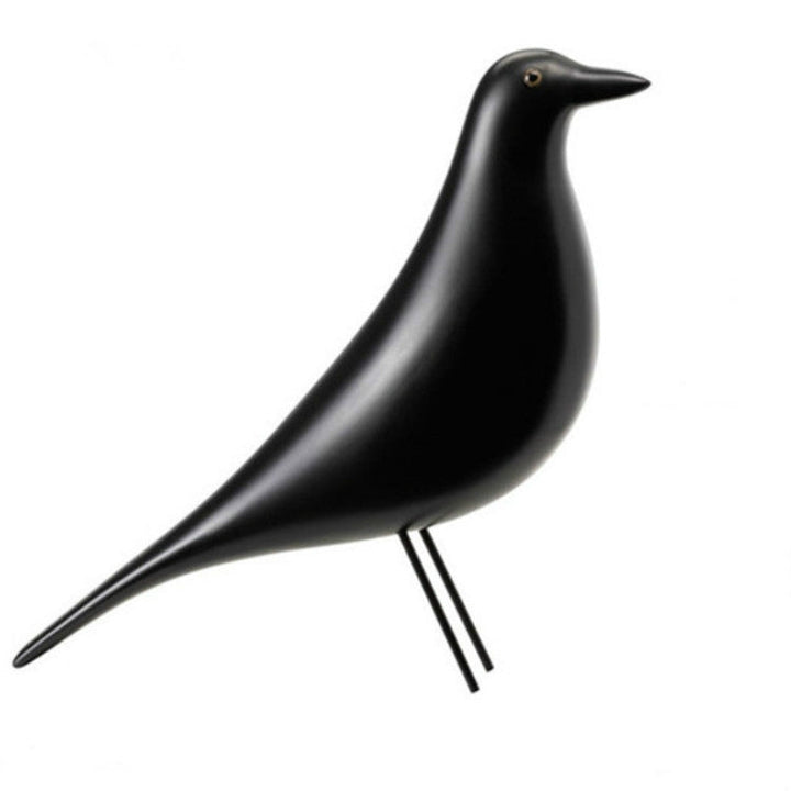Harz Fugl Figurine i Minimalistisk Design