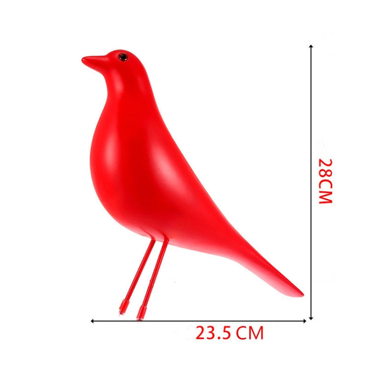Harz Fugl Figurine i Minimalistisk Design