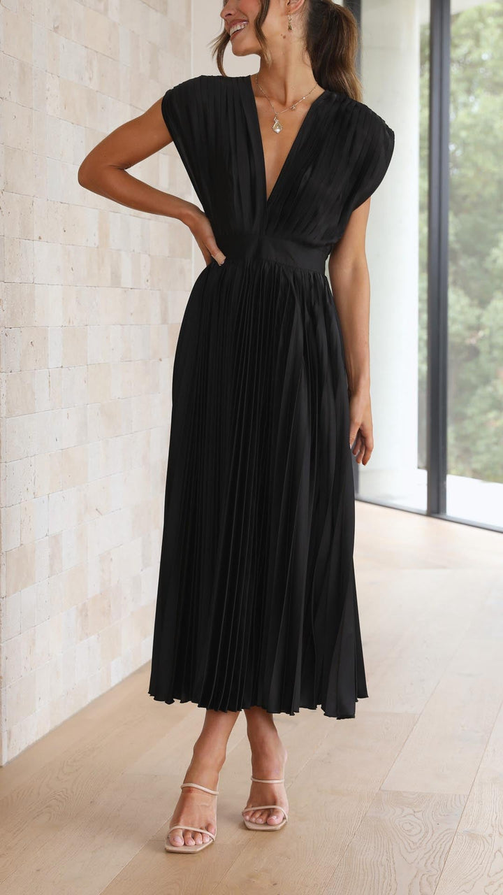 Maria™ | Elegant Plisseret Maxikjole