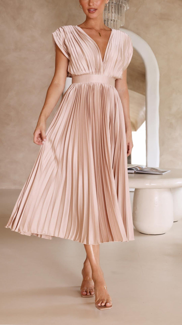 Maria™ | Elegant Plisseret Maxikjole