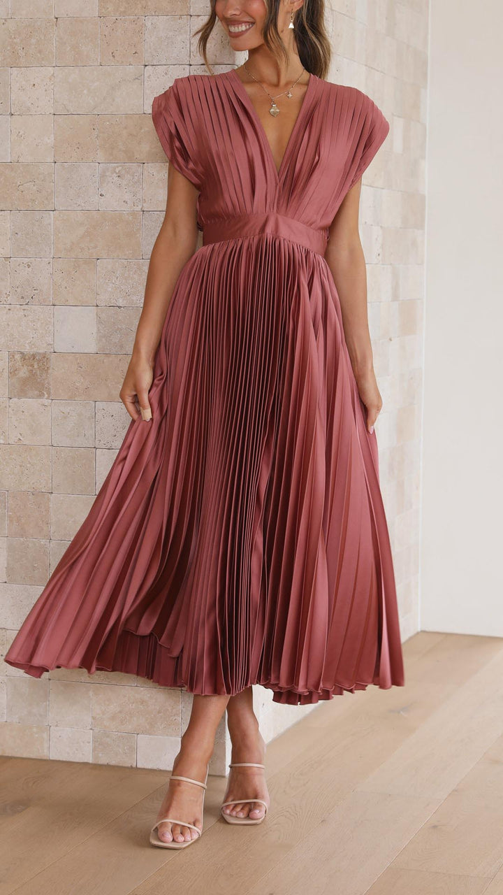 Maria™ | Elegant Plisseret Maxikjole