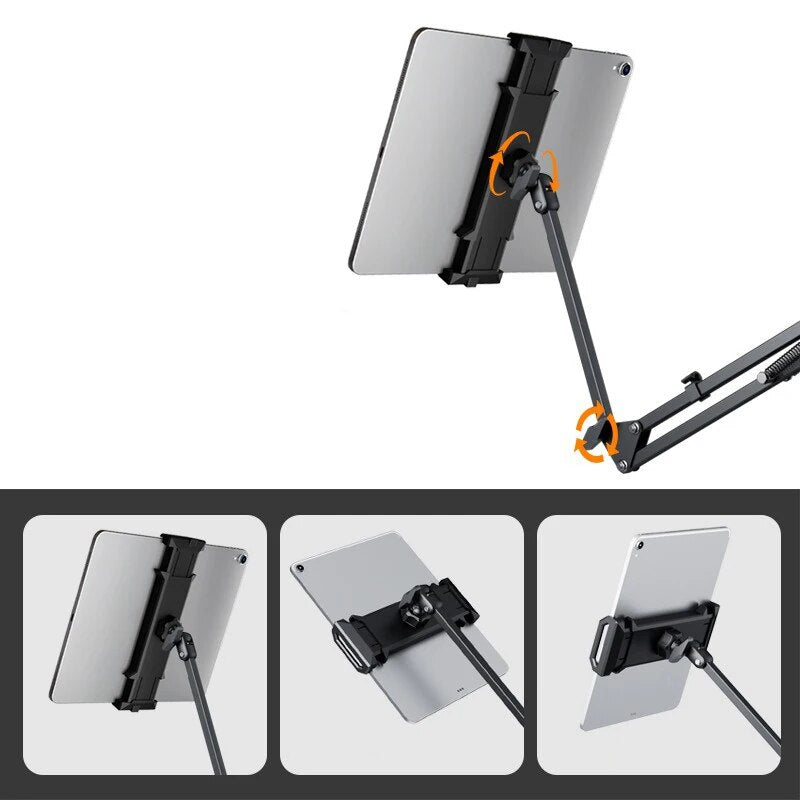 Justerbart 360° Tablet Stativ med Solid Base