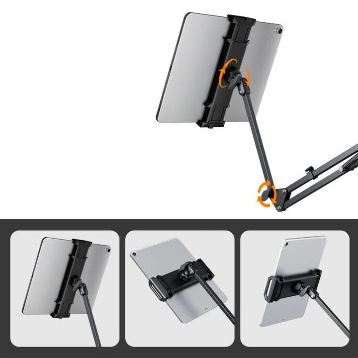 Justerbart 360° Tablet Stativ med Solid Base