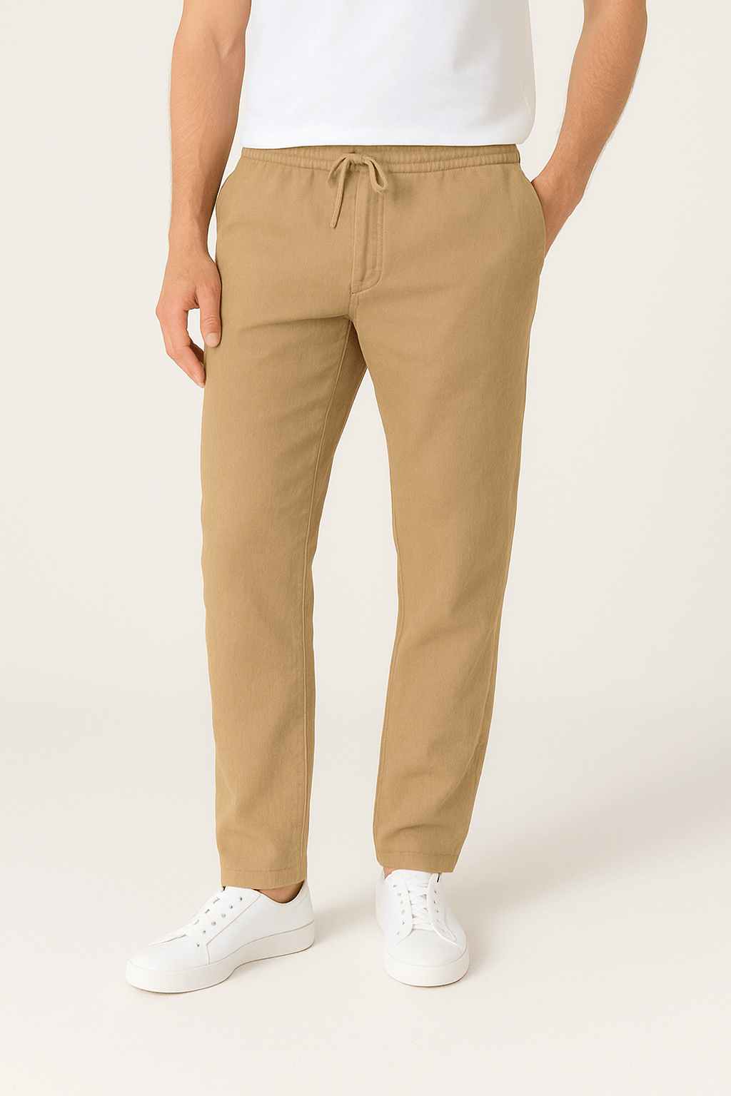 Tapered Hose med Kordelzug og Bequem Bund