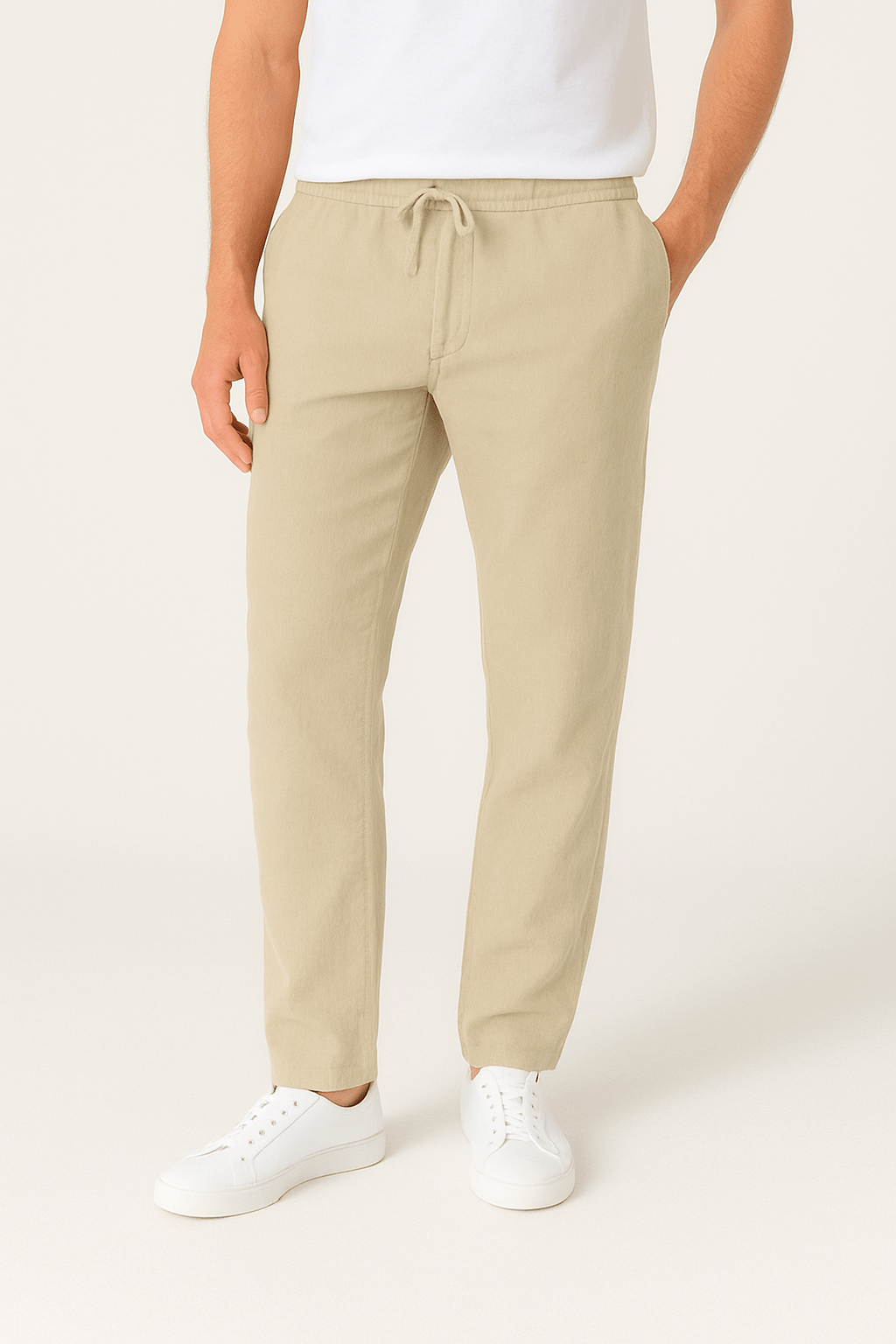 Tapered Hose med Kordelzug og Bequem Bund