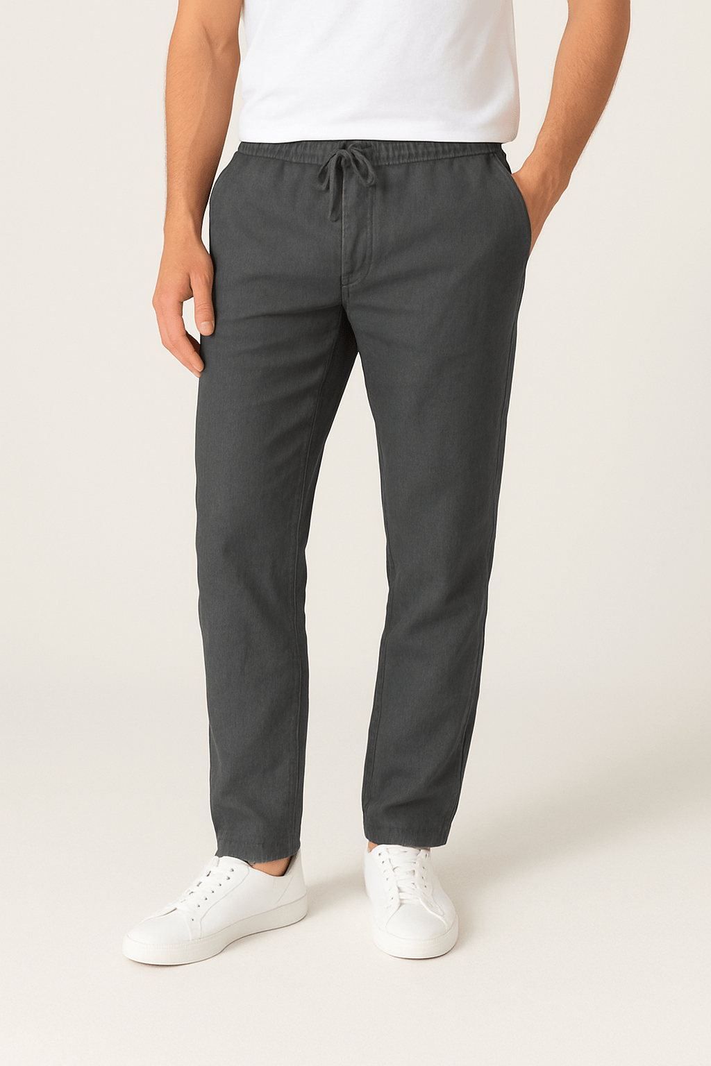 Tapered Hose med Kordelzug og Bequem Bund