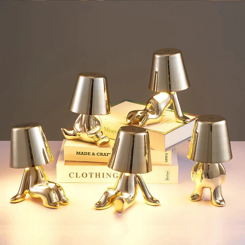 Kreativ LED Bordlampe med Justerbar Lysstyrke og USB Genopladning