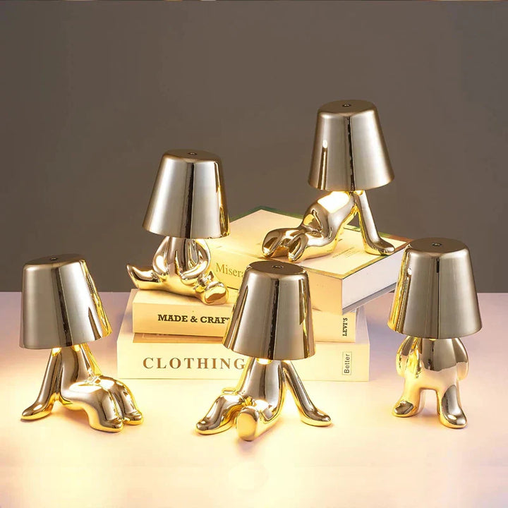 Kreativ LED Bordlampe med Justerbar Lysstyrke og USB Genopladning