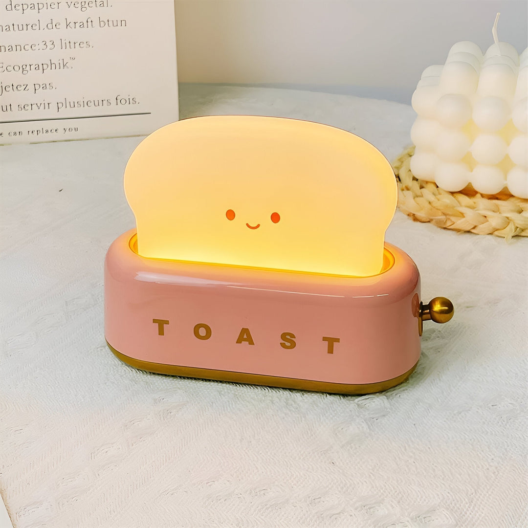 Brødrister Bordlampe med Dæmpbar LED og USB Opladning