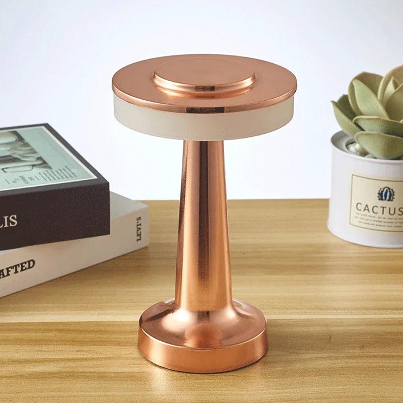 Bærbar Genopladelig LED Bordlampe med Touch Dæmpning - Guld, Sølv, Roséguld