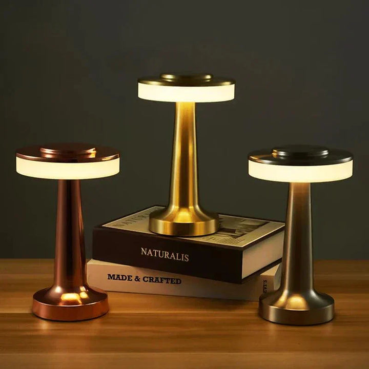 Bærbar Genopladelig LED Bordlampe med Touch Dæmpning - Guld, Sølv, Roséguld