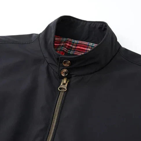 Harrington jakke med ståkrave og lynlås