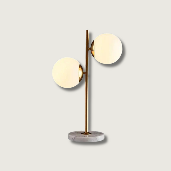 Dorsø Bordlampe i Glas og Metal med Nordisk Design
