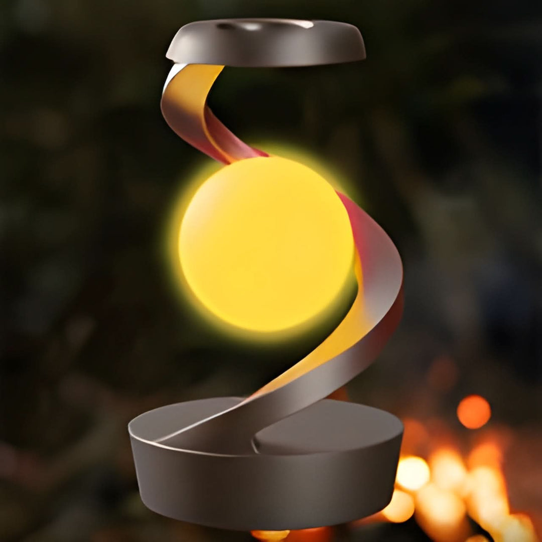 Moderne LED Bordlampe med Svævende Lys og Trådløs Opladning