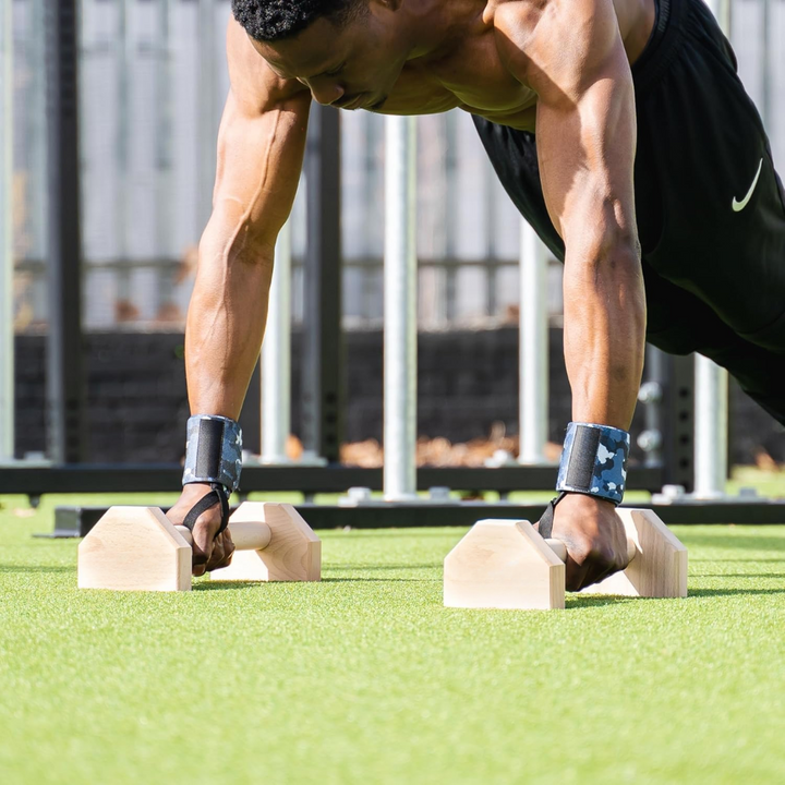 Ergonomiske Træ Push-Up Bars med Skridsikkert Greb