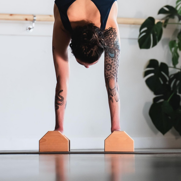Ergonomiske Træ Push-Up Bars med Skridsikkert Greb