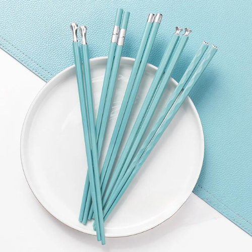 Elegant Legerings Spisepinde Sæt - 5 Par, Opvaskemaskinevenlige