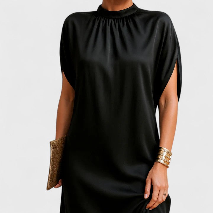 Mara | Kvinders Mock Neck Mini Kjole med Split Ærmer til Udfordringer