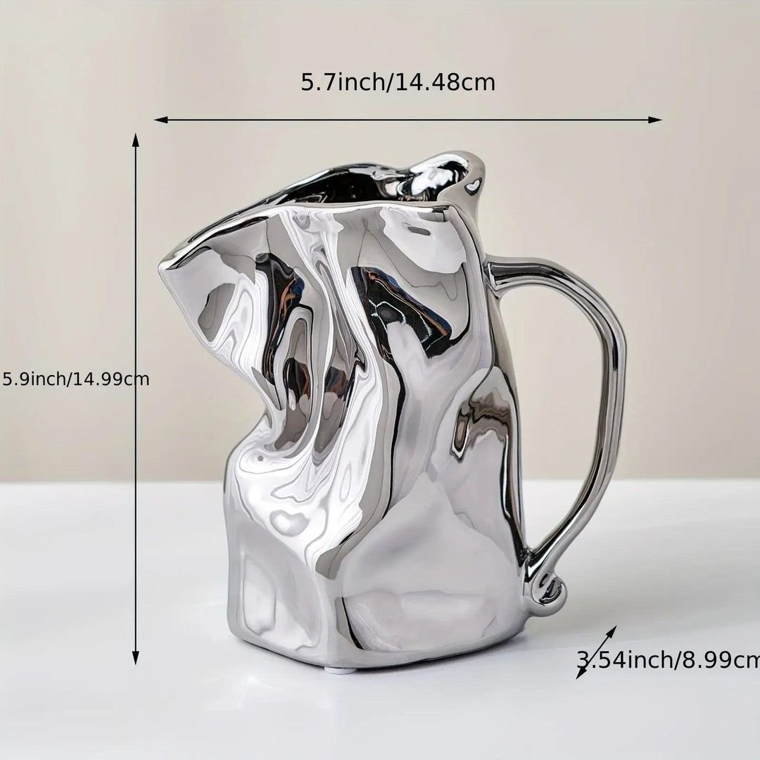 Moderne Hvid Keramisk Vase med Minimalistisk Design