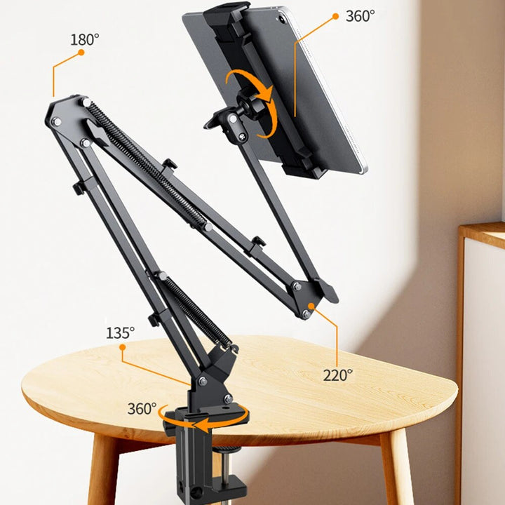 Justerbart Aluminium Tablet Stativ med Solid Base