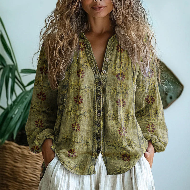 Martha™ | Casual Bluse med Naturprint