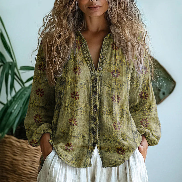 Martha™ | Casual Bluse med Naturprint