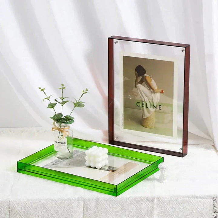 Transparent Akryl Fotoramme i Trendy Farver