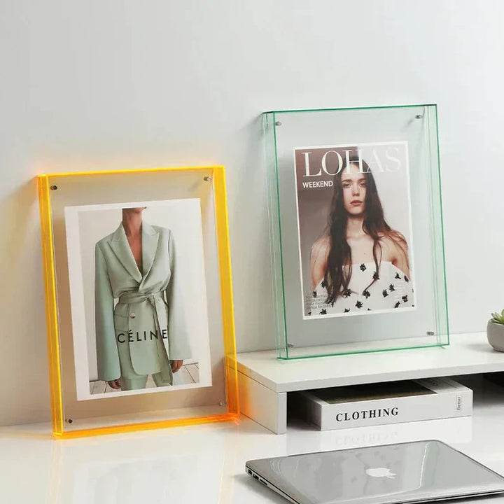 Transparent Akryl Fotoramme i Trendy Farver