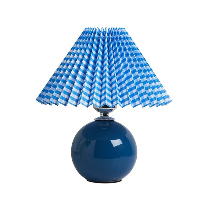Vintage Plisseret Bordlampe med Antik Design