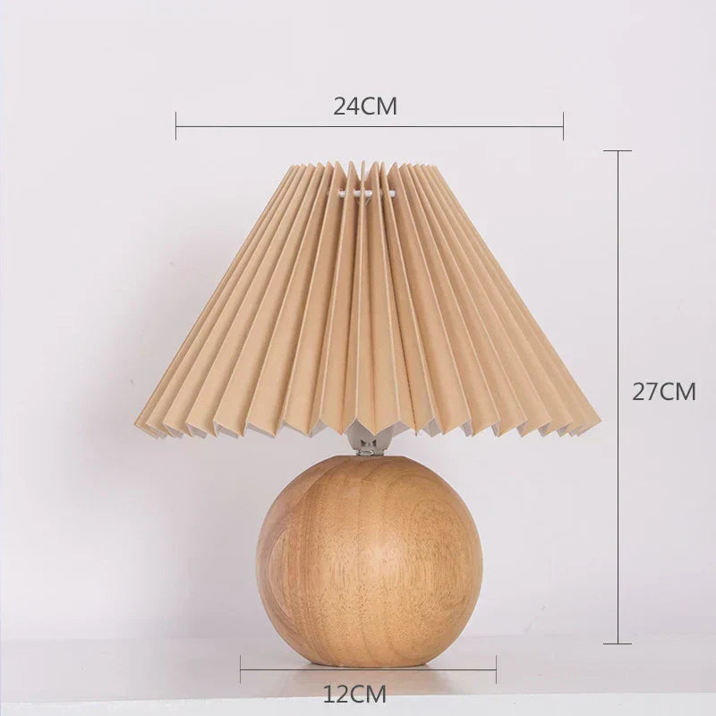 Vintage Plisseret Bordlampe med Antik Design