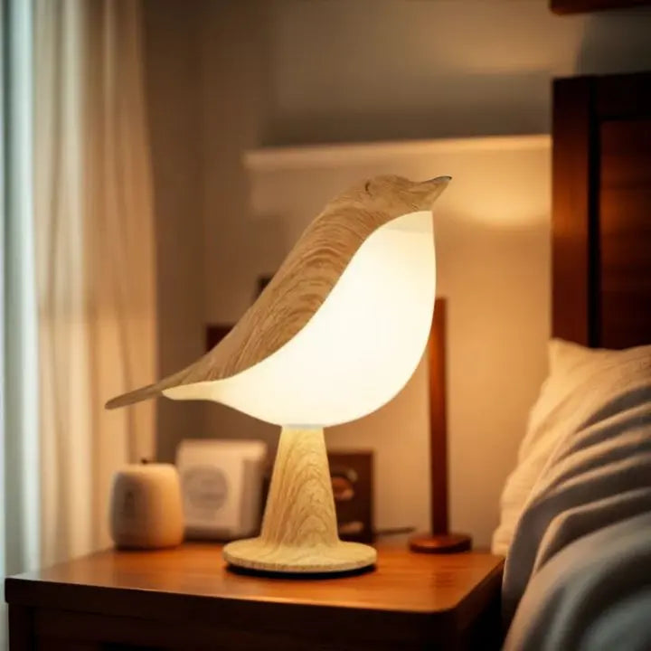 Dæmpbar Fugleformet LED Lampe med Aromaterapi Diffuser