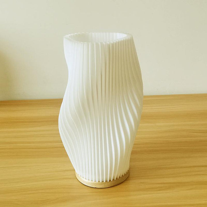 Plisseret Skrivebordslampe i Fransk Creme
